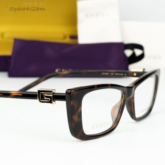 Gucci Women Eyeglasses Havana Demo Cat Eye GG1682O 003 BRAND NEW - Picture 1 of 9